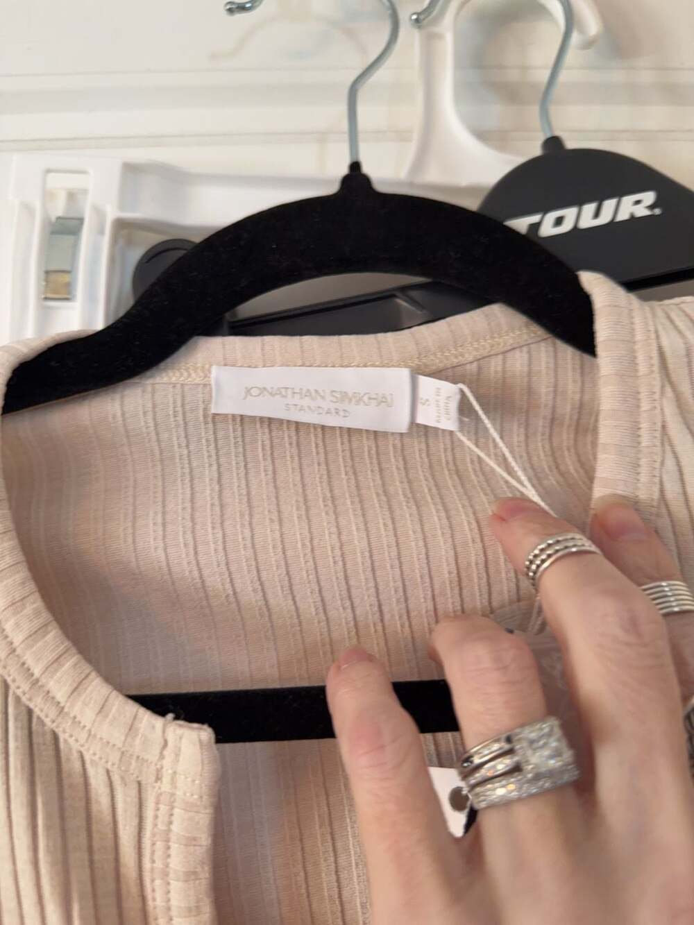 Jonathan Simkhai Standard Ribbed Wrap Top Size S - Picture 2 of 4